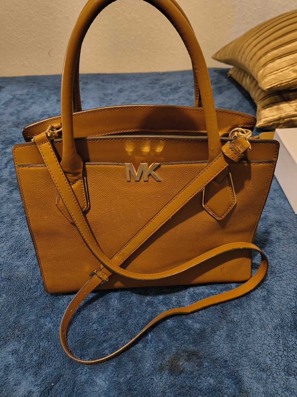 Michael Kors Mustard Leather Satchel Bag